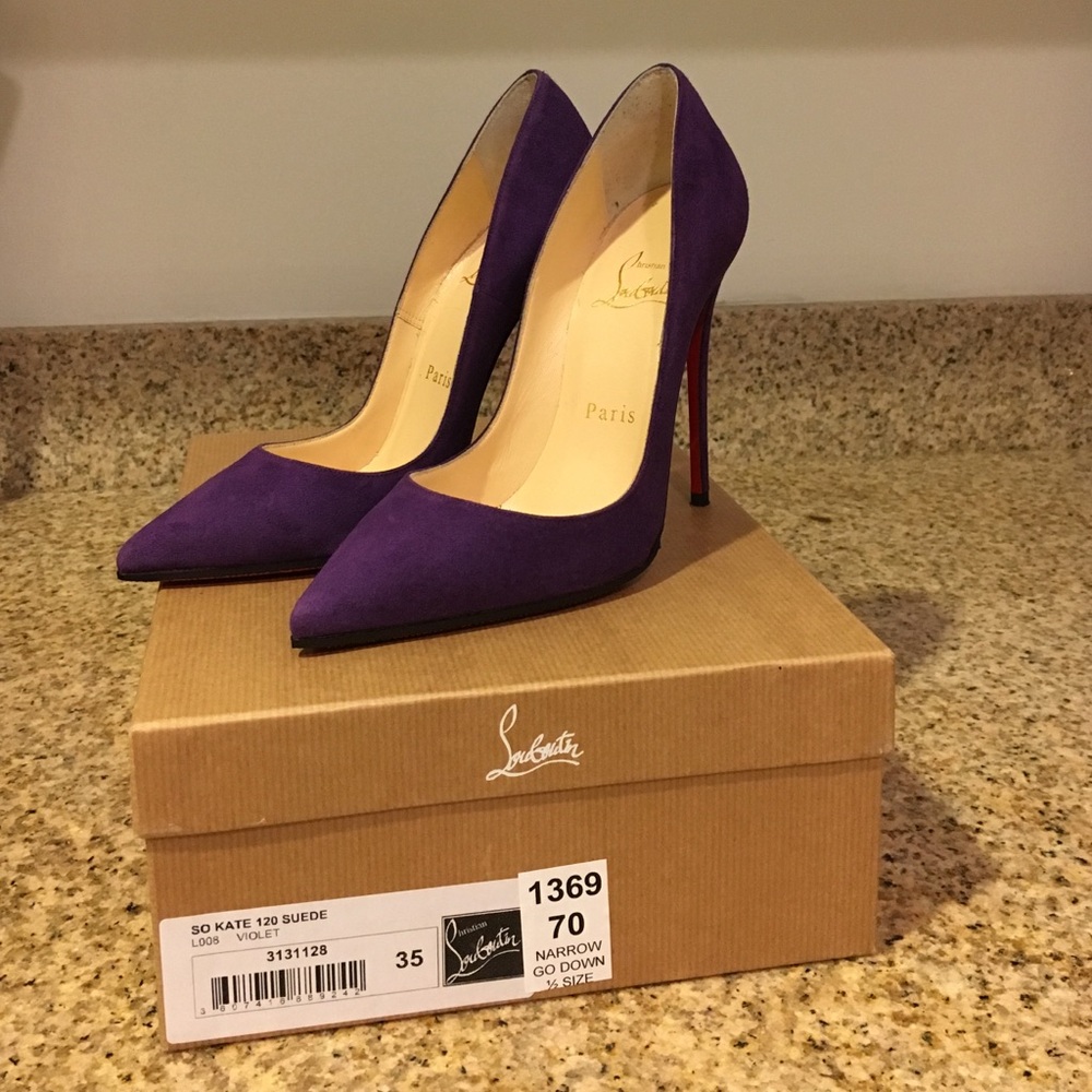 Christian Louboutin Purple Heels Classic Stiletto Pumps